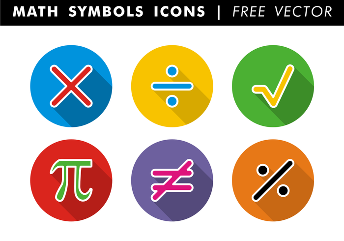 Symboles mathématiques icônes vecteur gratuit