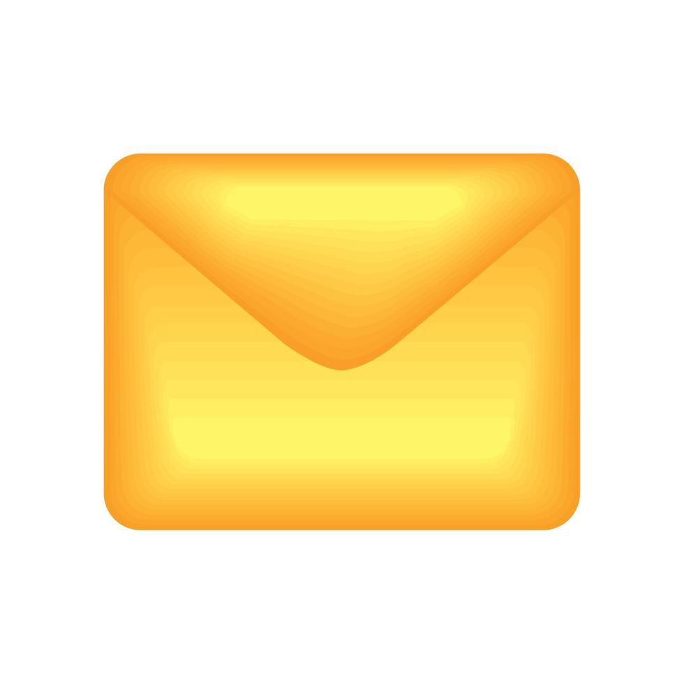 courrier enveloppe jaune vecteur