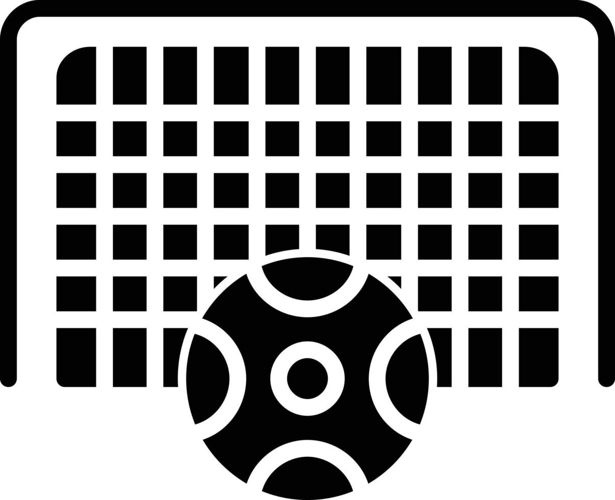 icône de glyphe de filet de football vecteur