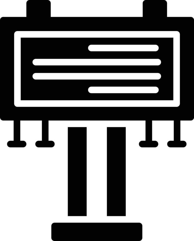 icône de glyphe de panneau d'affichage vecteur