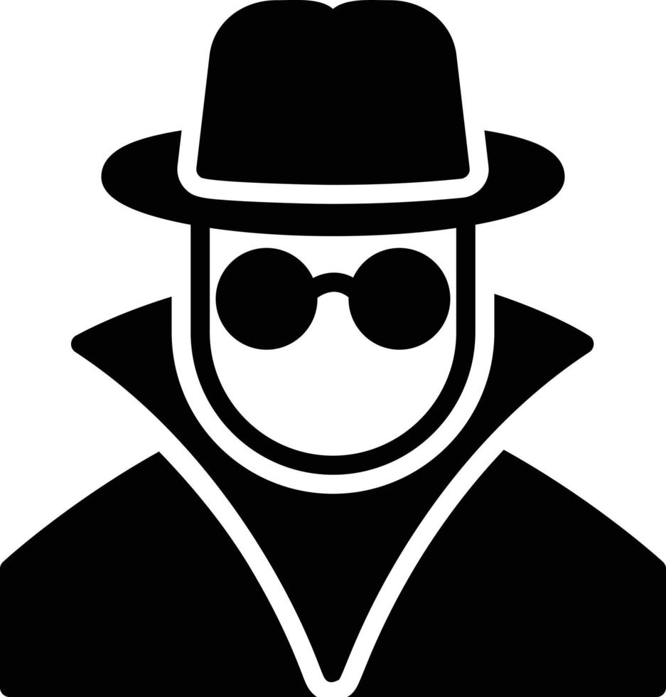 icône de glyphe d'espionnage vecteur