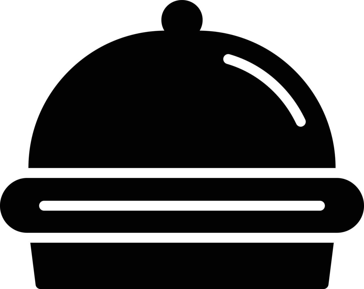 icône de glyphe de plateau de nourriture vecteur