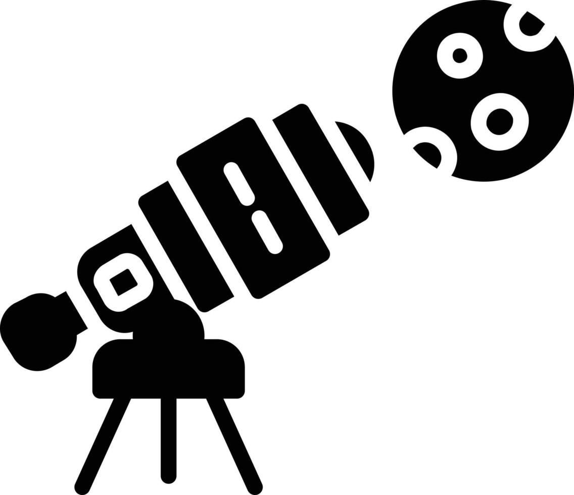 icône de glyphe de télescope vecteur