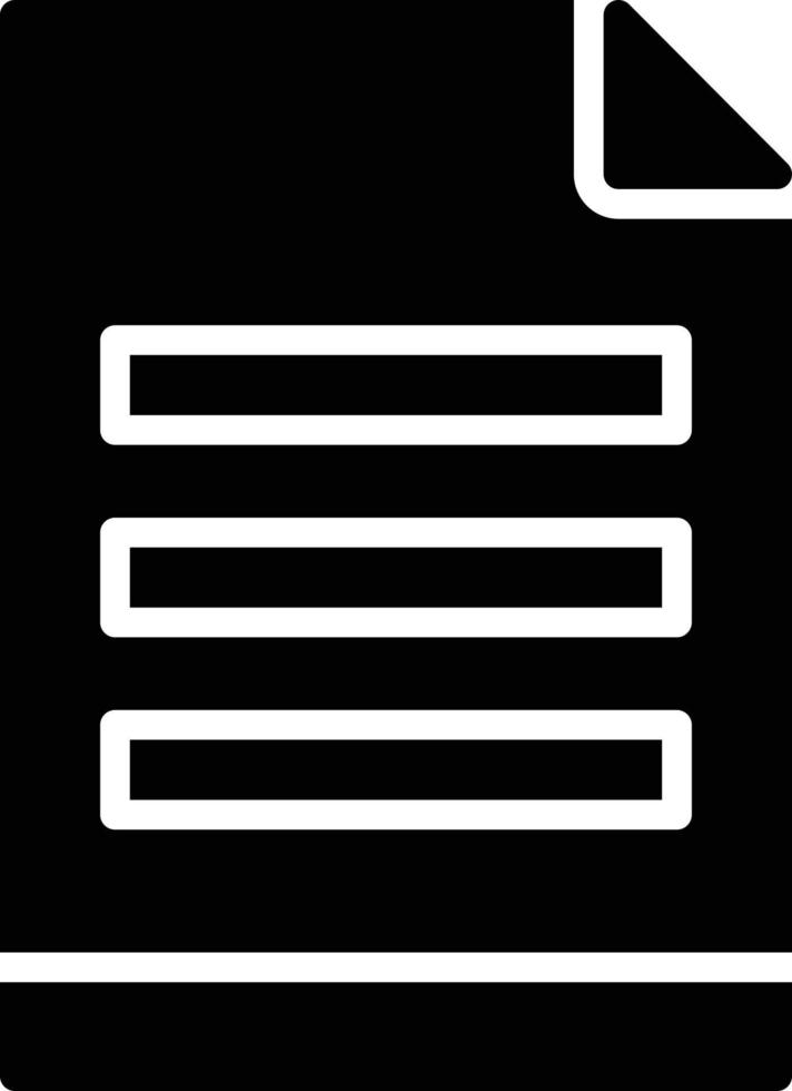 icône de glyphe de menu vecteur