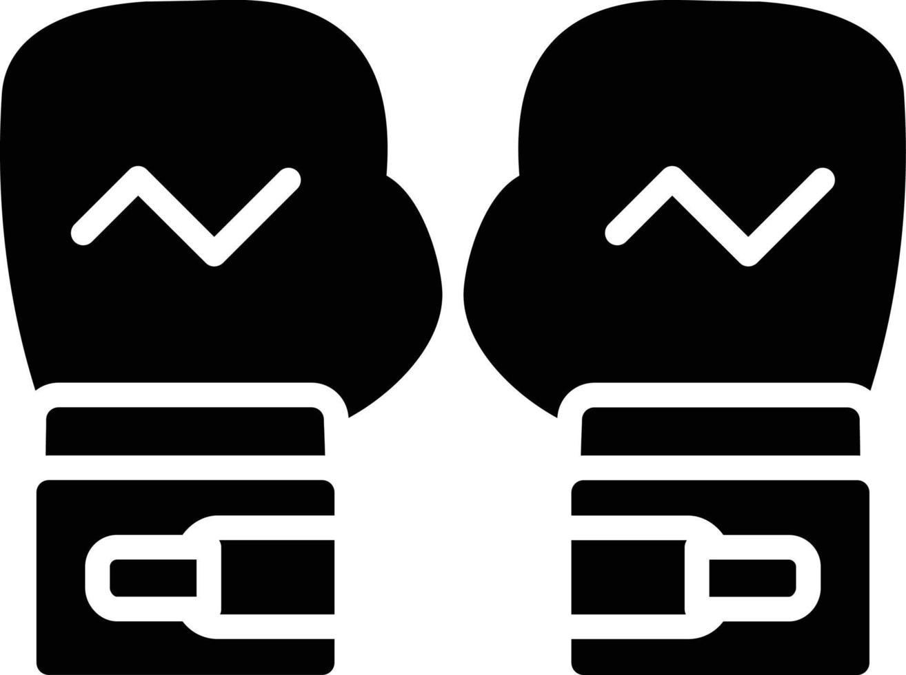 icône de glyphe de gants de boxe vecteur