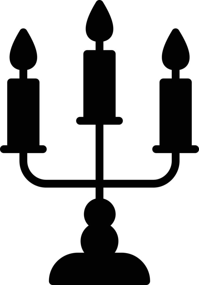 icône de glyphe de candélabre vecteur