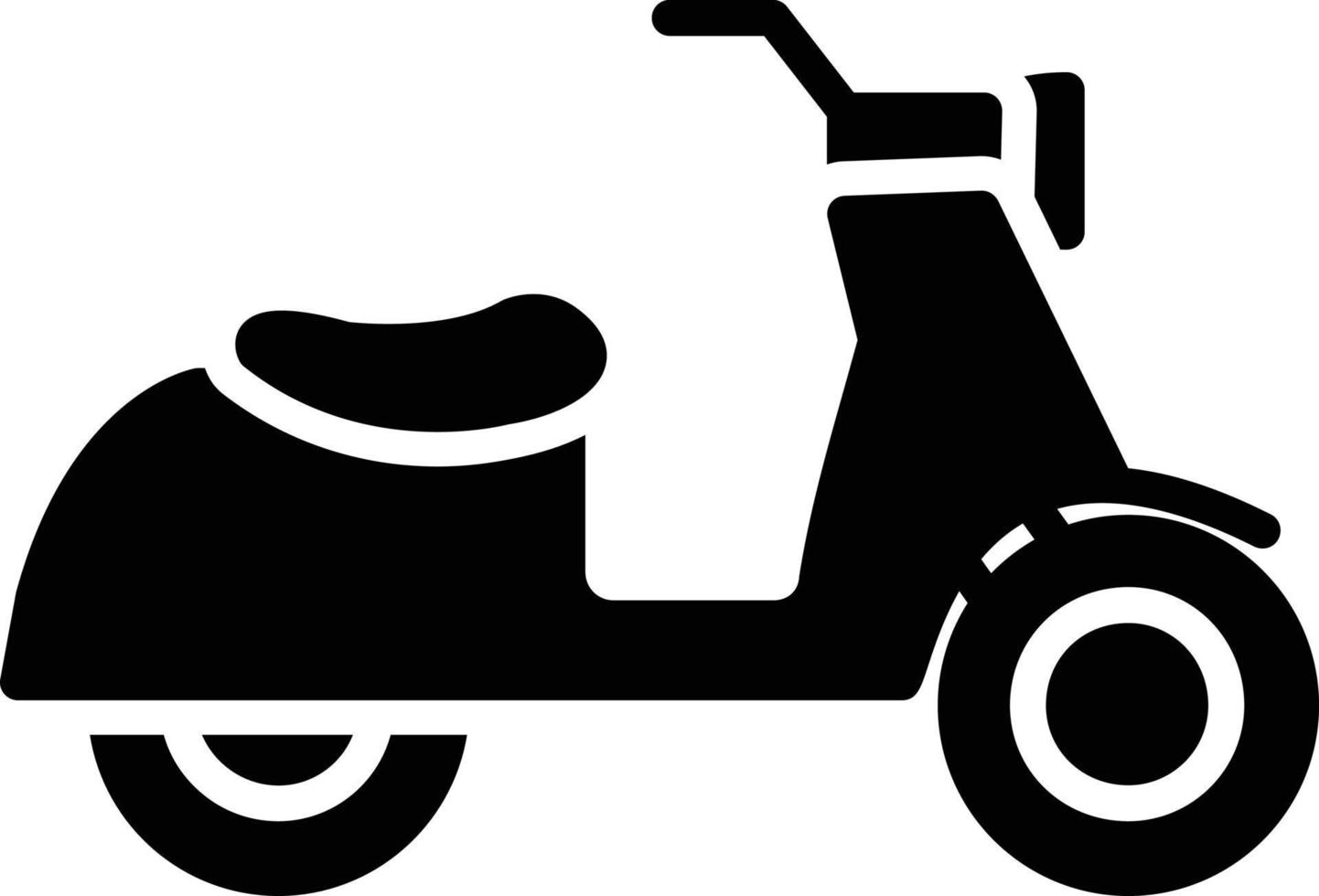 icône de glyphe de scooter vecteur