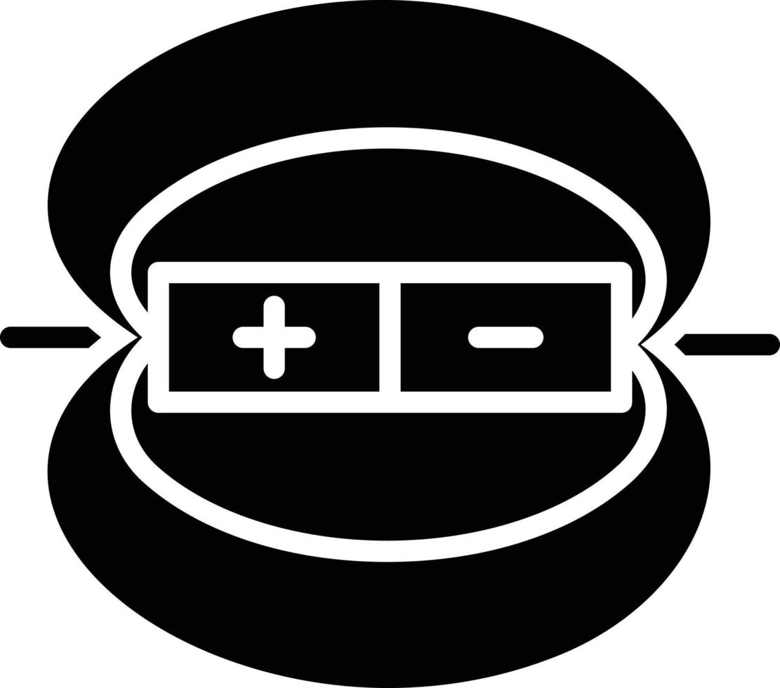 icône de glyphe de champ magnétique vecteur