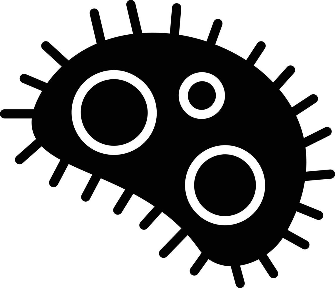 icône de glyphe de bactéries vecteur