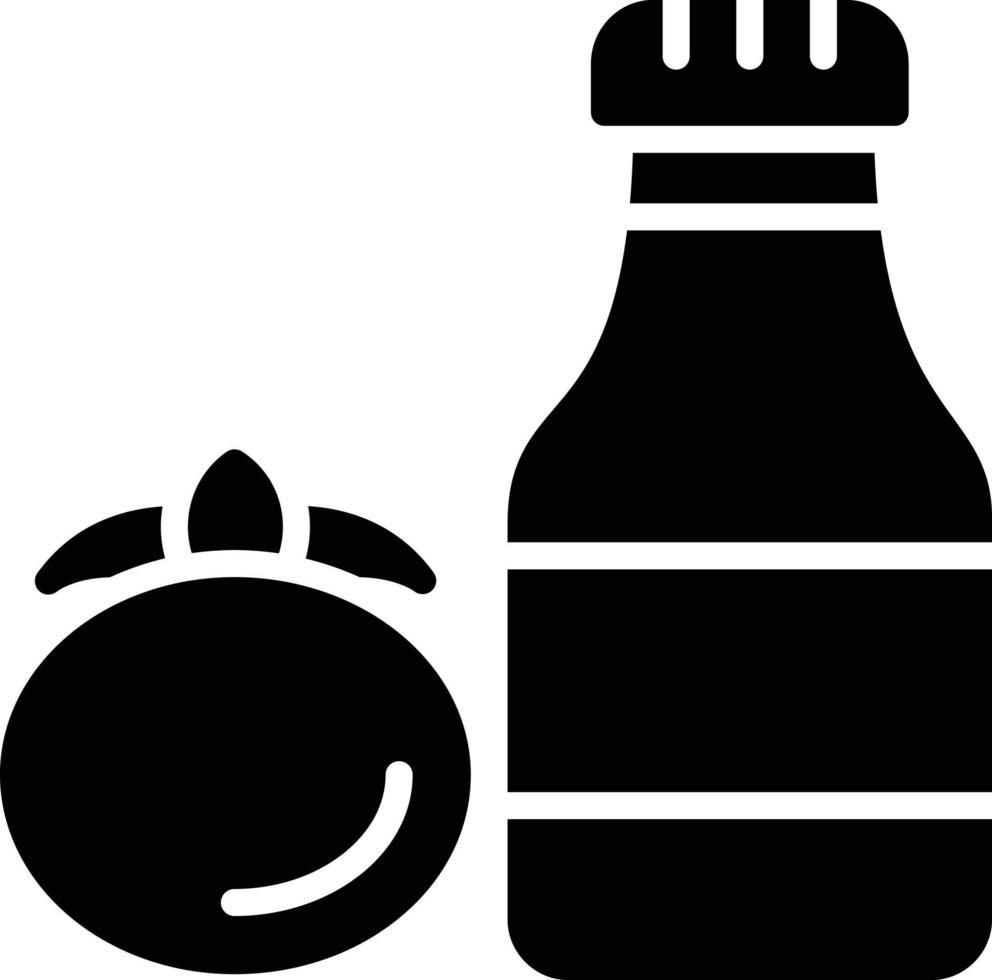 icône de glyphe de sauce tomate vecteur