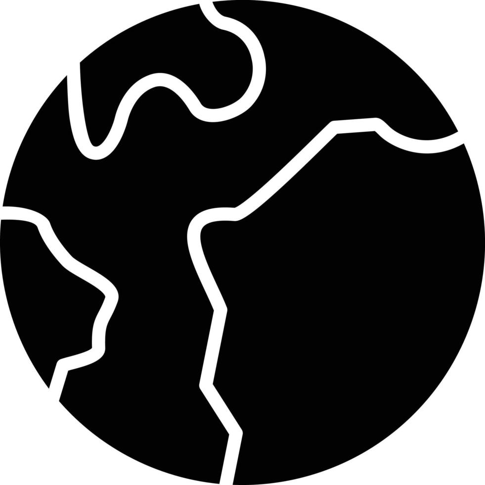 icône de glyphe de terre vecteur