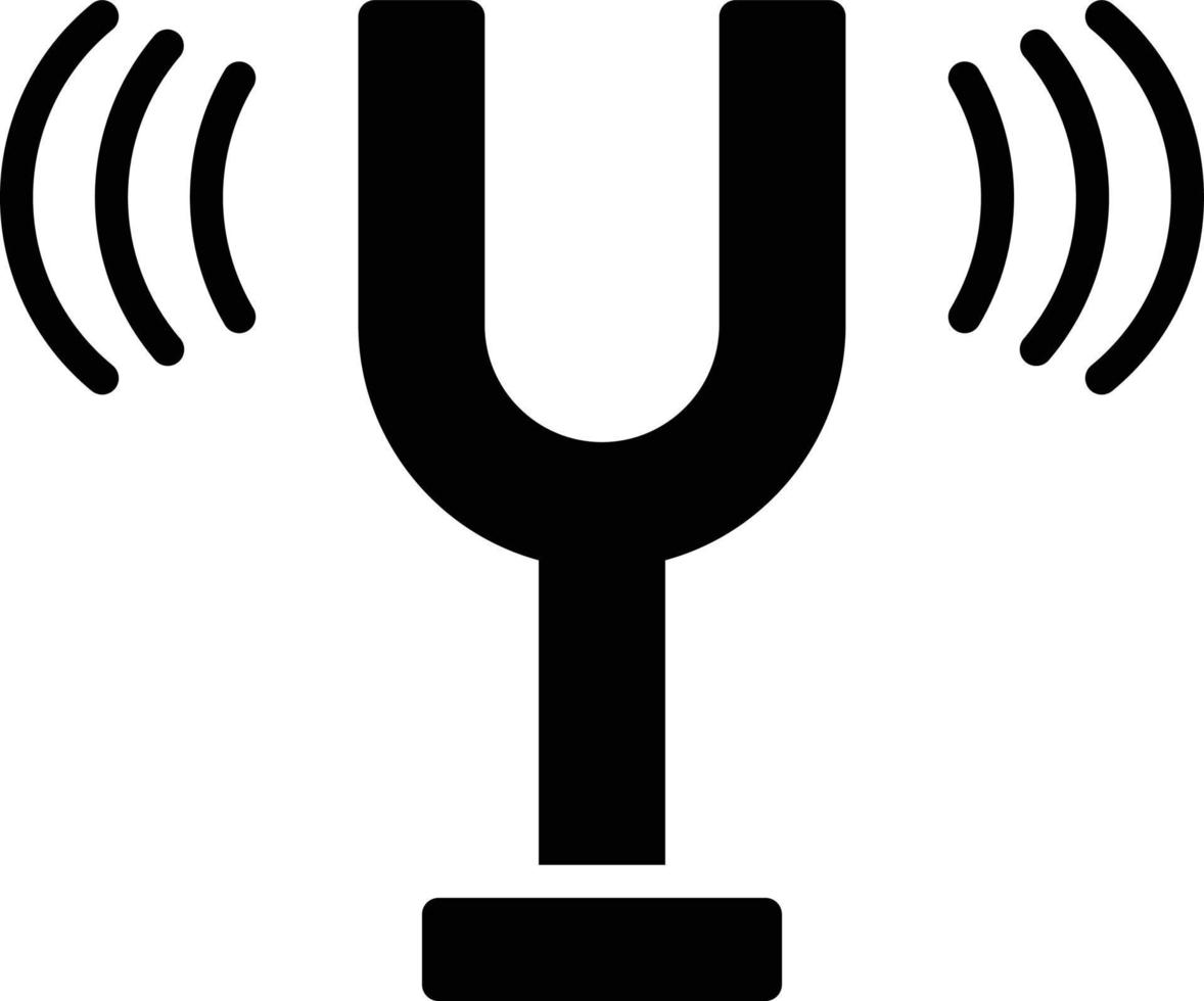 icône de glyphe de fourche sonore vecteur