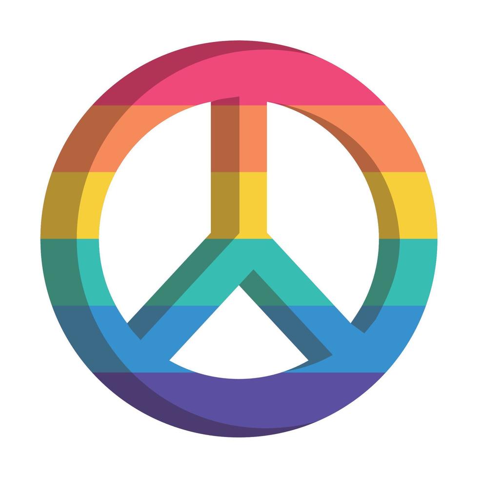 symbole d'amour de paix lgtbi vecteur