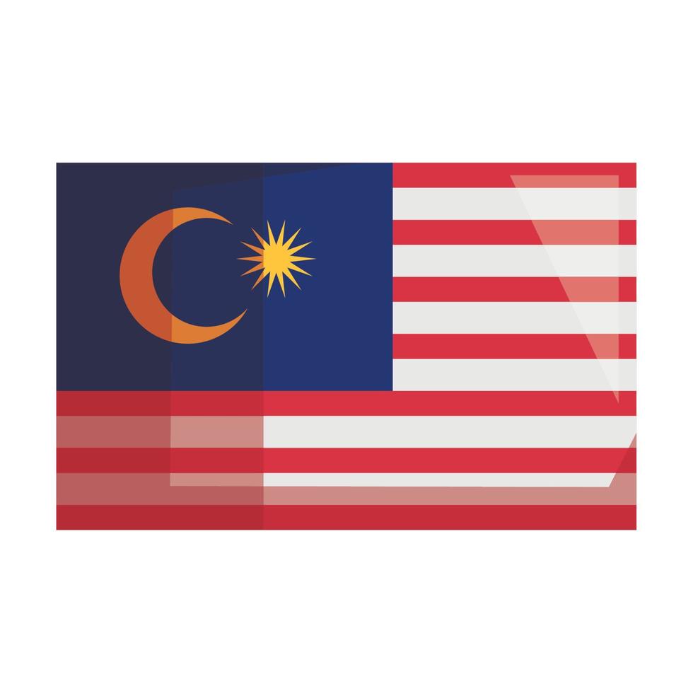 emblème du drapeau de la malaisie vecteur