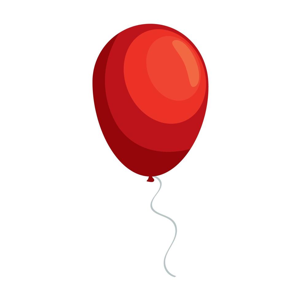 ballon rouge flottant à l'hélium vecteur