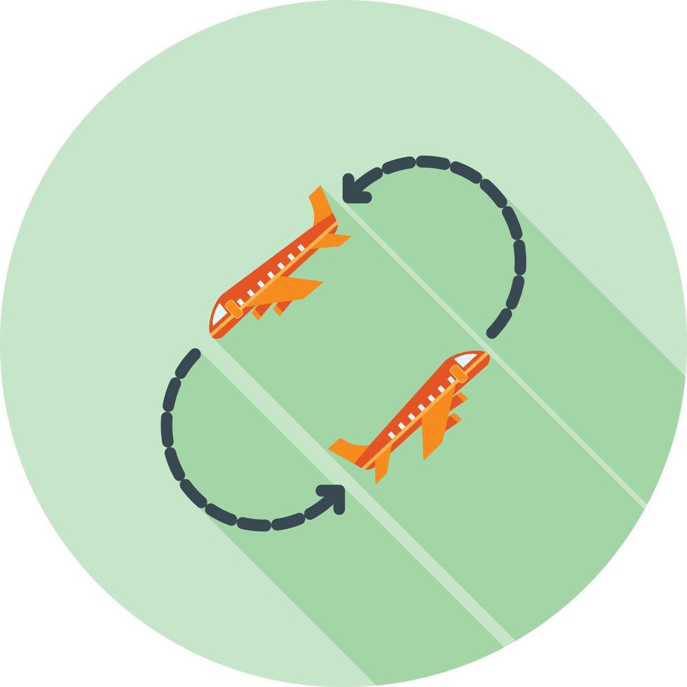 vols de voyage rond icône plate grandissime vecteur