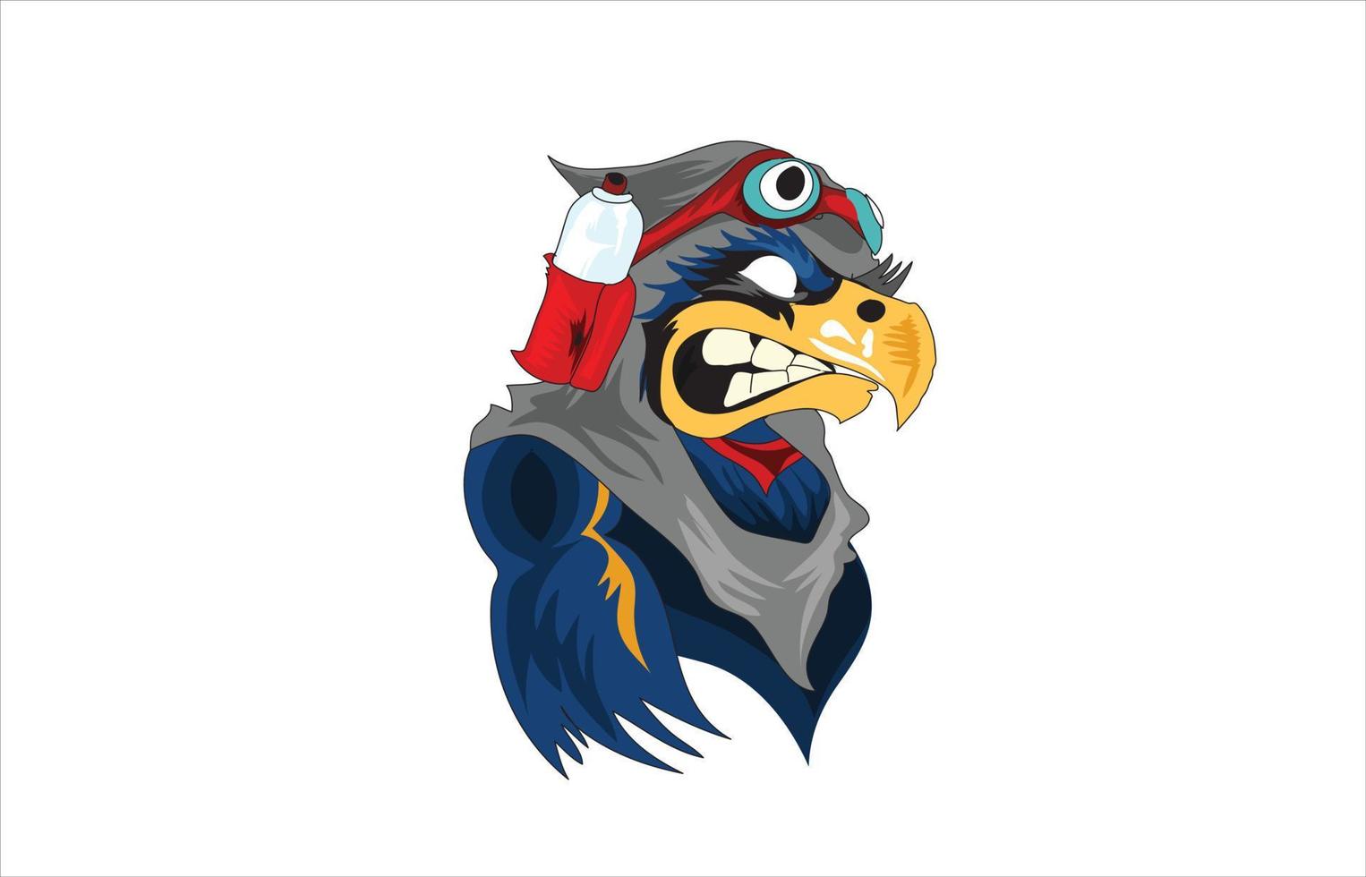 illustration vectorielle de mascotte aigle pour t-shirt vecteur