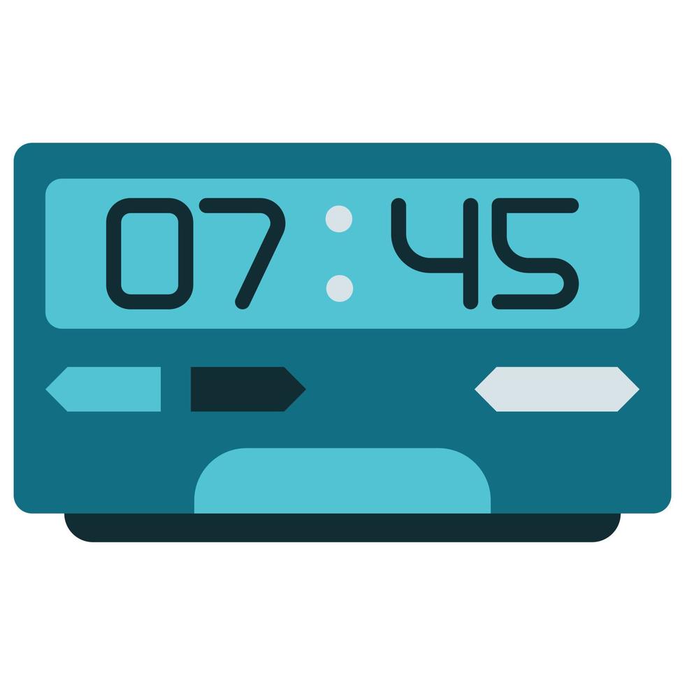 icône d'horloge numérique sur fond transparent vecteur