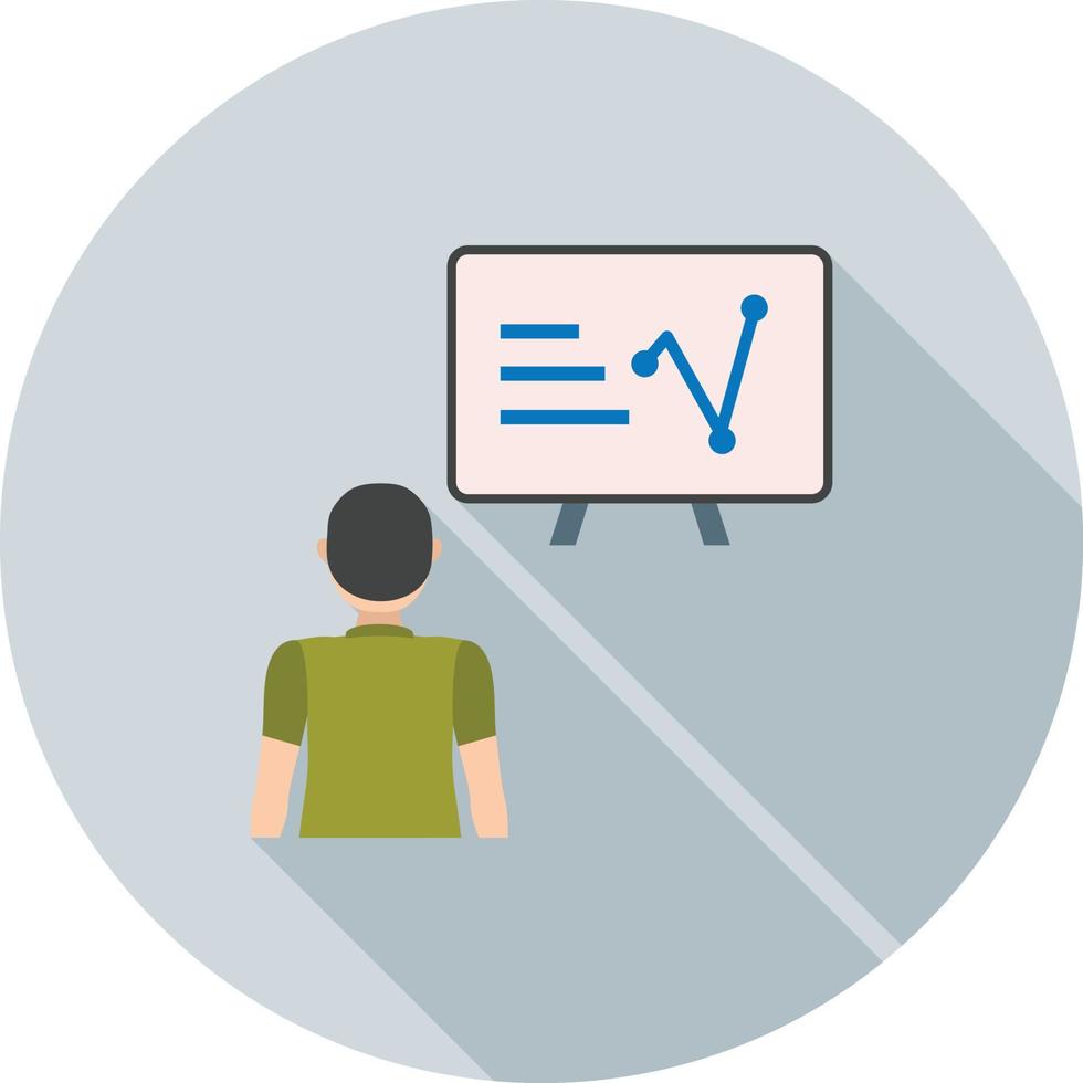 icône plate grandissime de formation individuelle vecteur