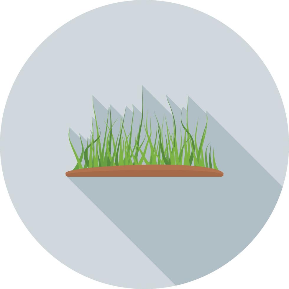 icône d'ombre portée de l'herbe vecteur