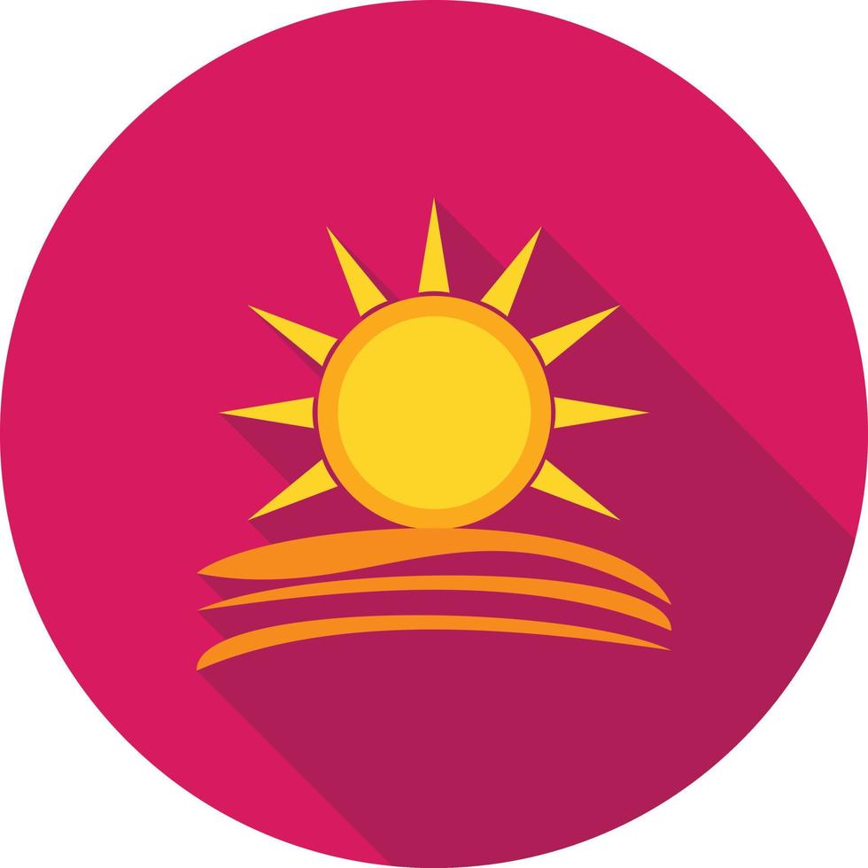 icône de grandissime plat coucher de soleil vecteur