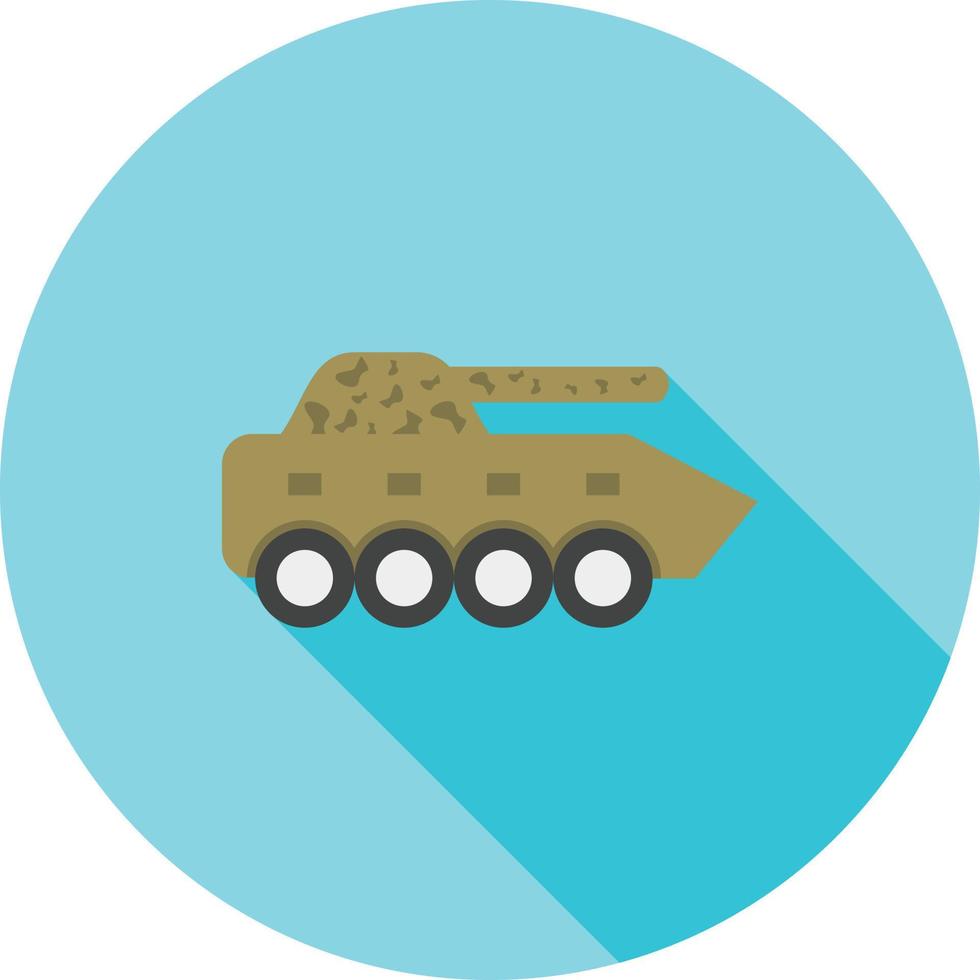 icône de grandissime plat réservoir d'infanterie vecteur