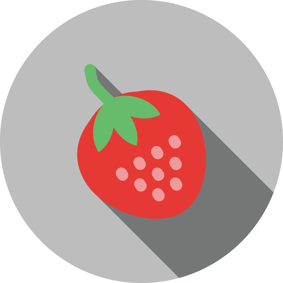icône plat grandissime aux fraises vecteur