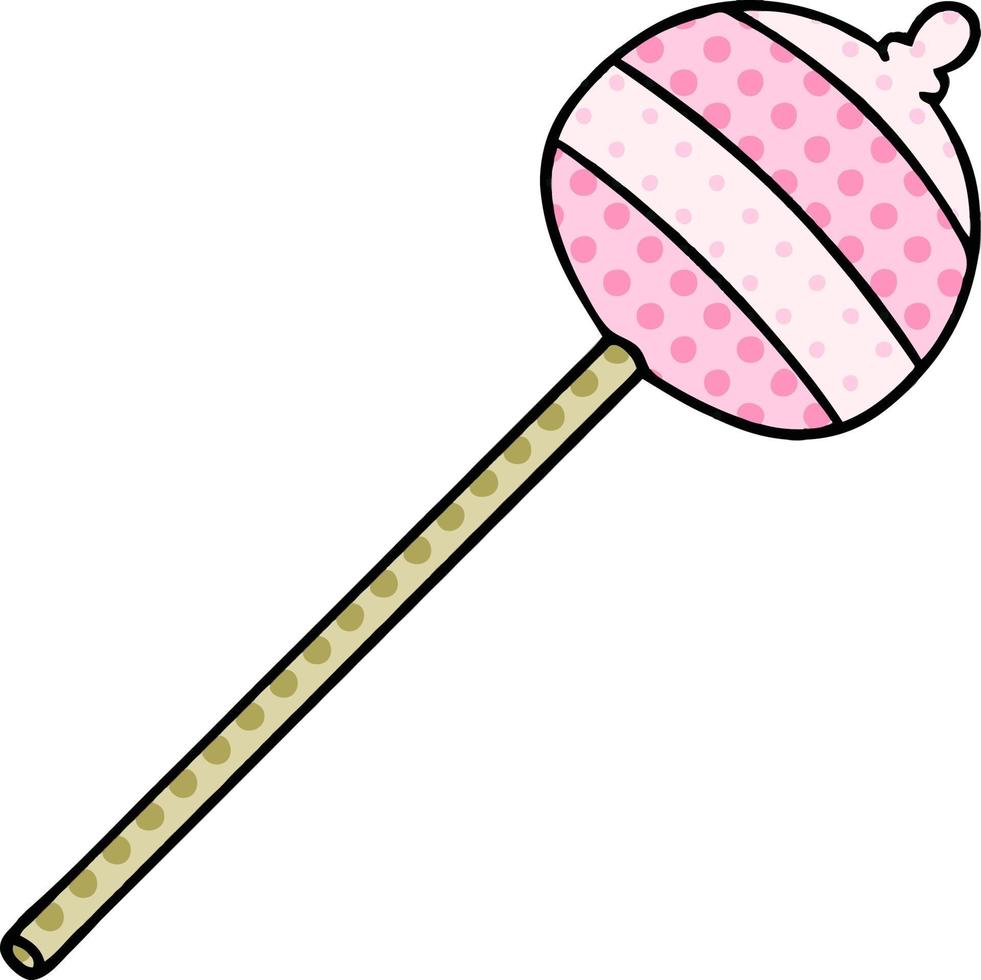 lolipop de dessin animé de style bande dessinée excentrique vecteur