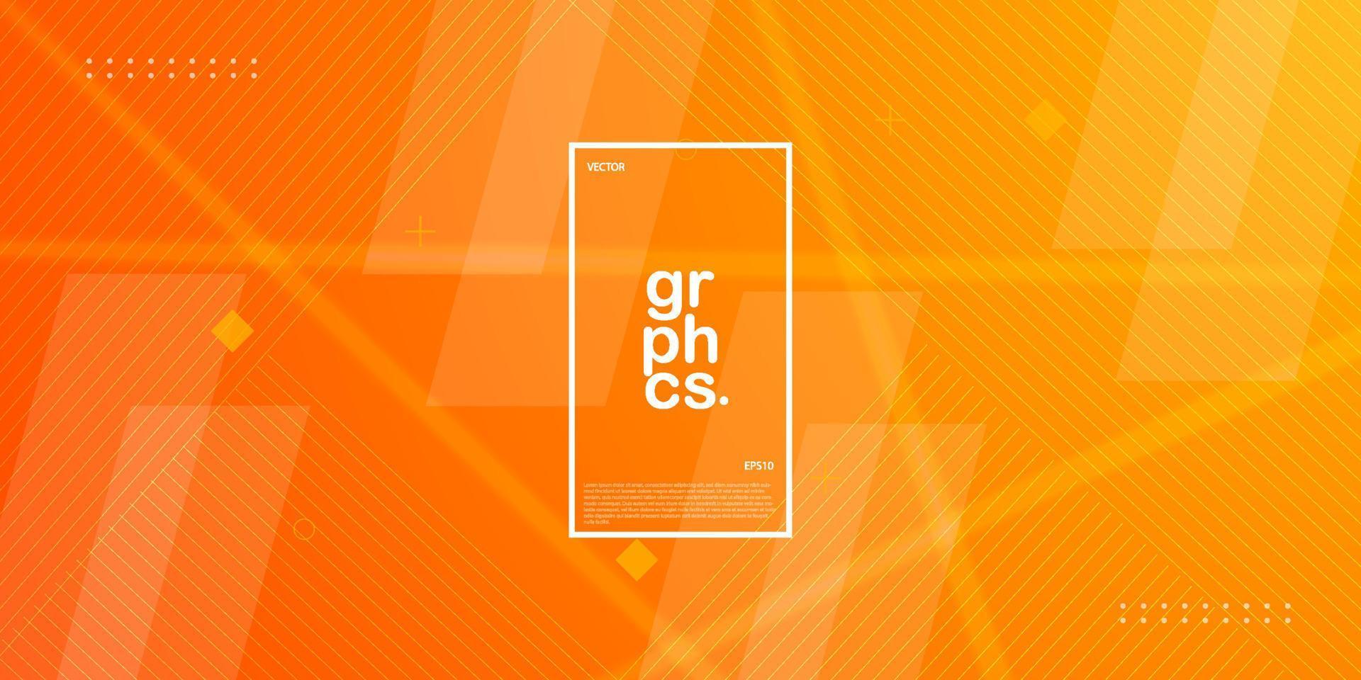 abstrait orange avec des lignes simples. design orange coloré. lumineux et moderne avec le concept 3d d'ombre. vecteur eps10