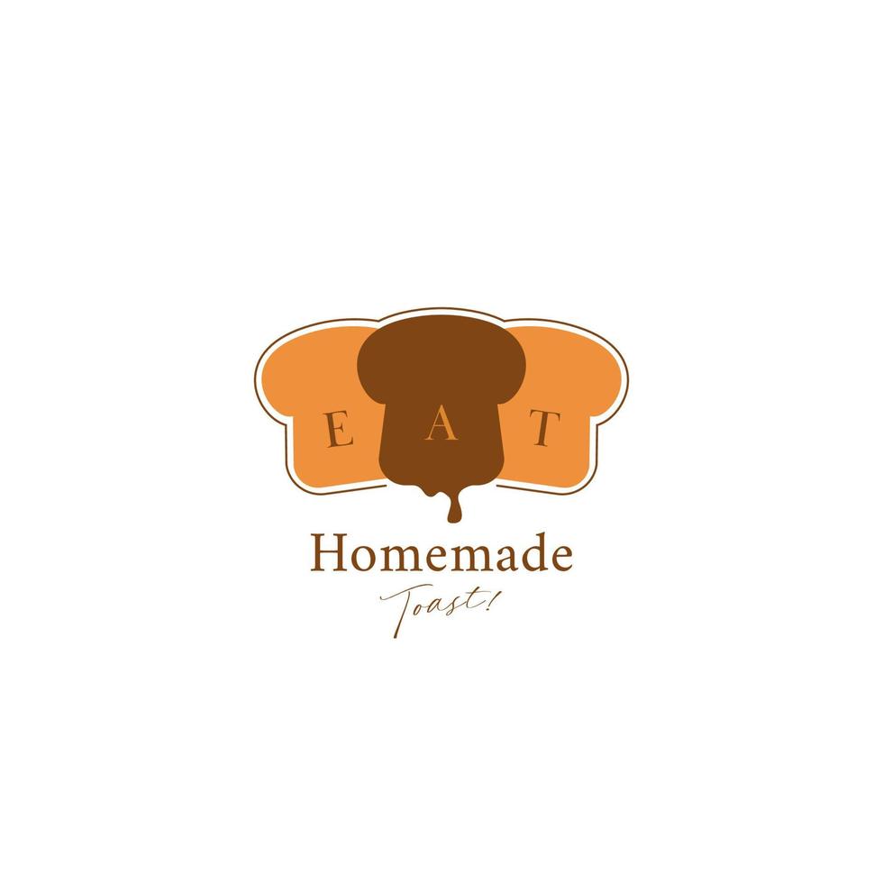 symbole d'icône de logo de boulangerie de pain grillé dans un style de logo premium simple et élégant vecteur