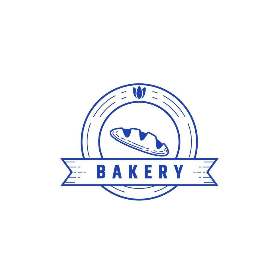 cercle boulangerie insigne emblème logo icône symbole graveur ligne texture style vecteur