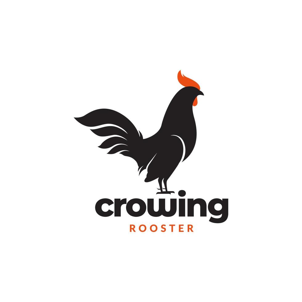 création de logo de poulet coq australorp vecteur