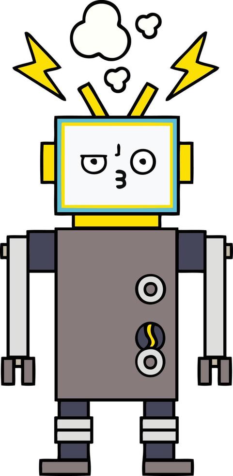 robot de dessin animé mignon vecteur