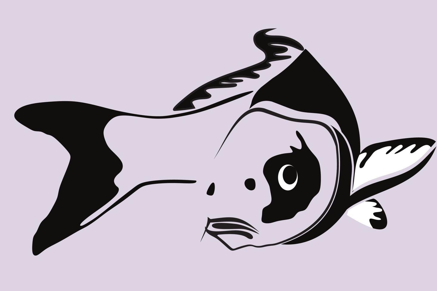 illustration de poisson. vecteur d'illustration abstraite, poisson d'art en ligne