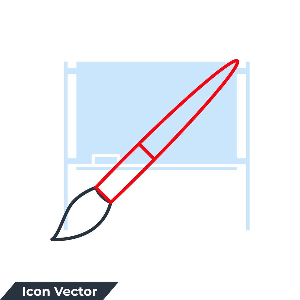 brosse icône logo illustration vectorielle. modèle de symbole de pinceau pour la collection de conception graphique et web vecteur