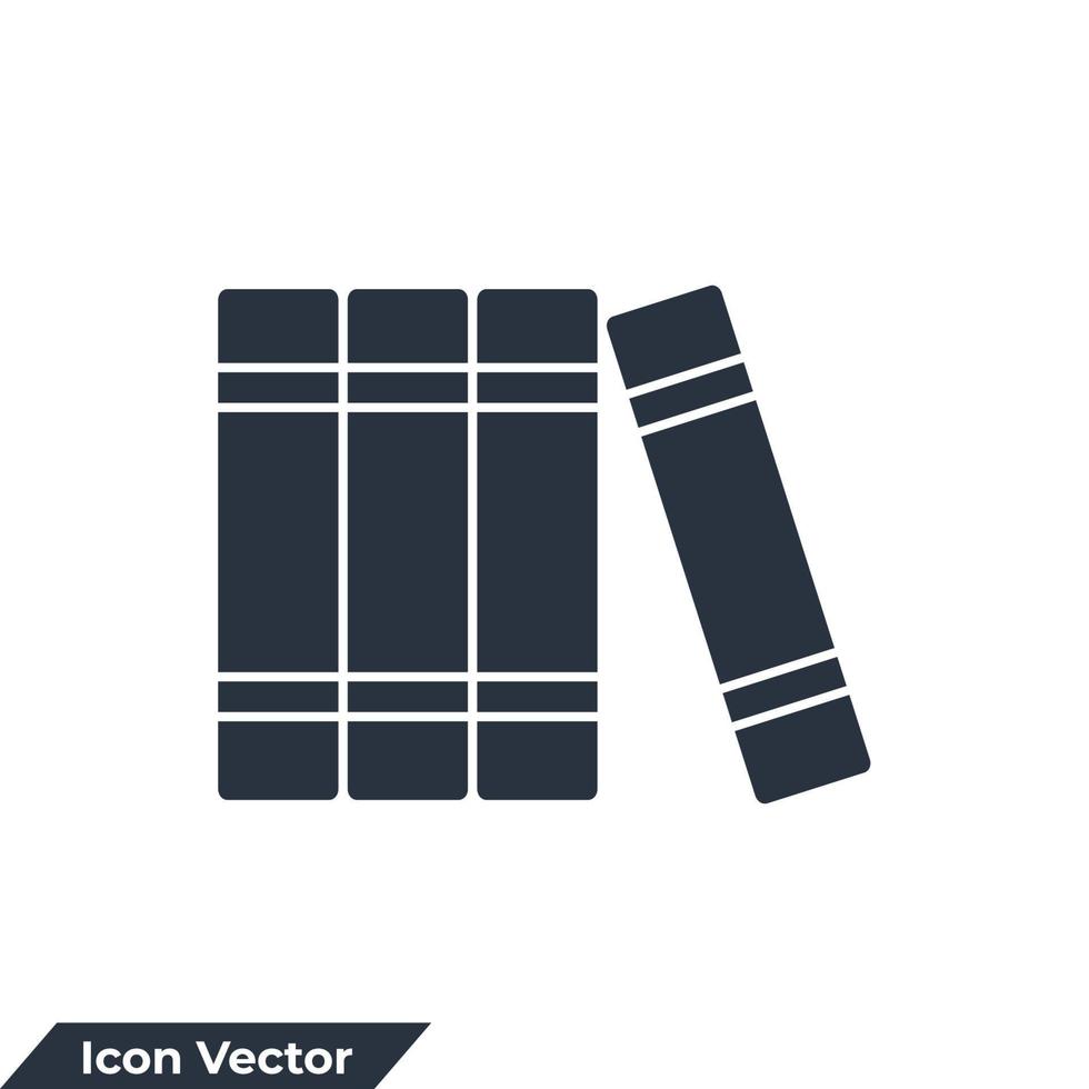 illustration vectorielle du logo de l'icône des livres de classe. modèle de symbole de livre pour la collection de conception graphique et web vecteur
