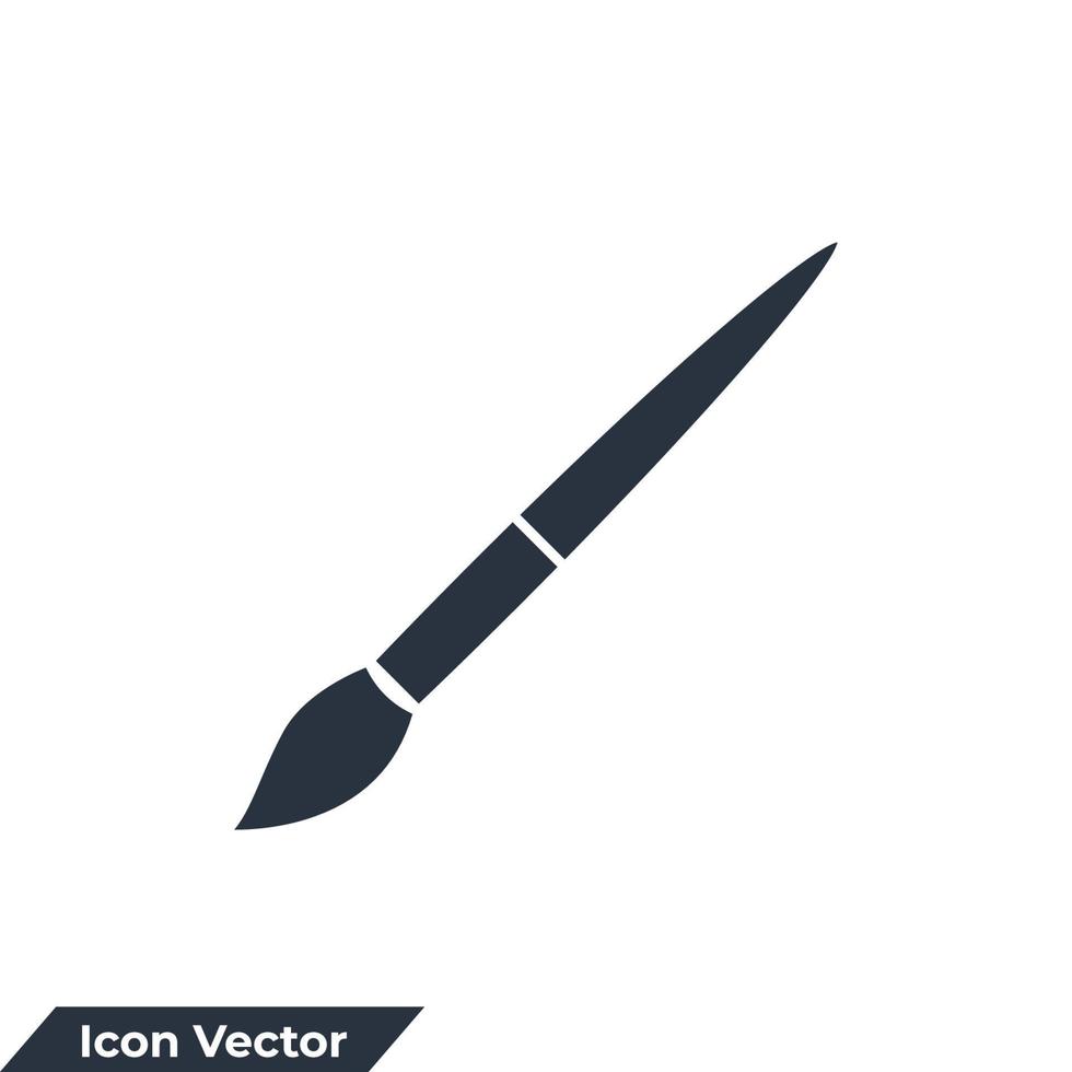 brosse icône logo illustration vectorielle. modèle de symbole de pinceau pour la collection de conception graphique et web vecteur