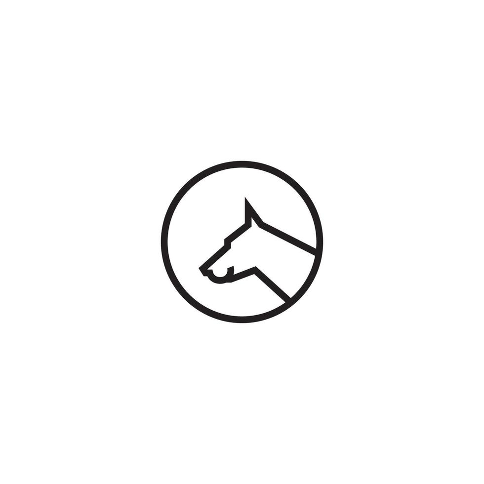 tête de chien ligne logo style design illustration icône symbole vecteur