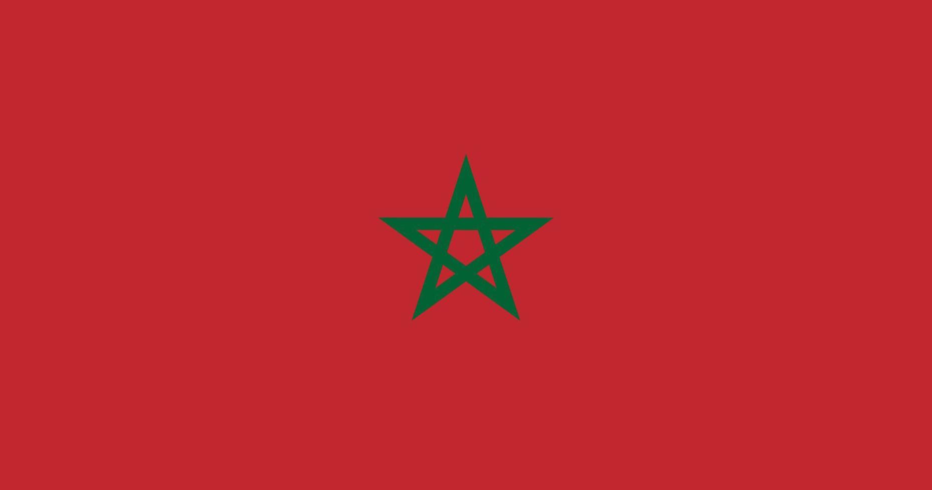 drapeau maroc avec illustration originale de vecteur de couleur rvb