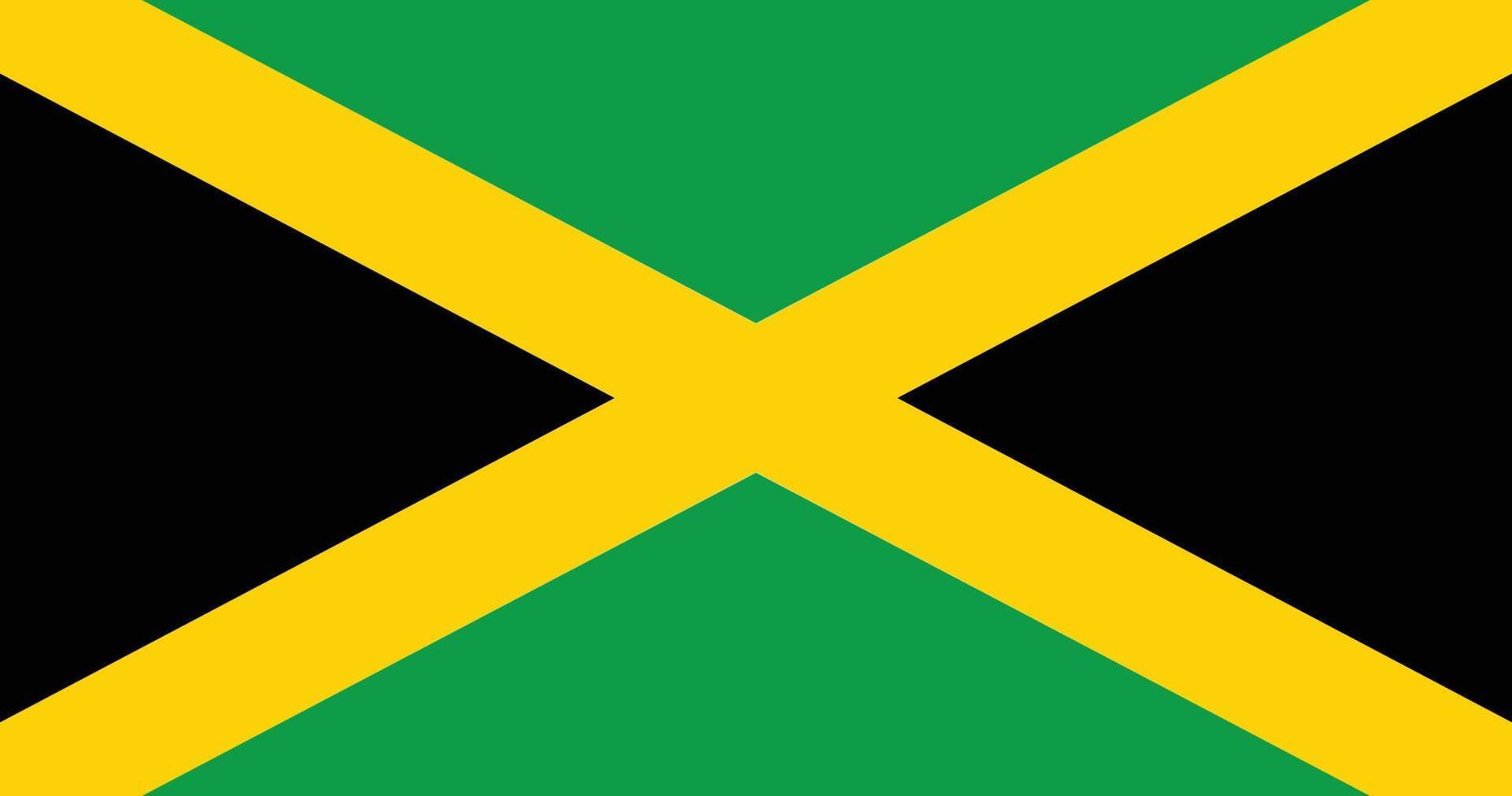 drapeau de la jamaïque avec illustration originale de vecteur de couleur rvb