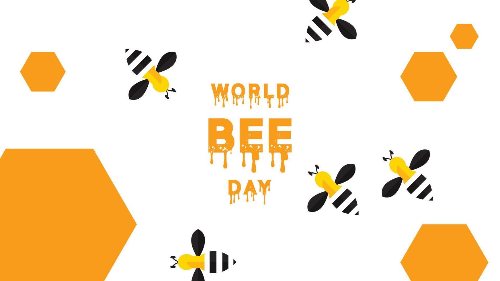 journée mondiale des abeilles. illustration vectorielle vecteur