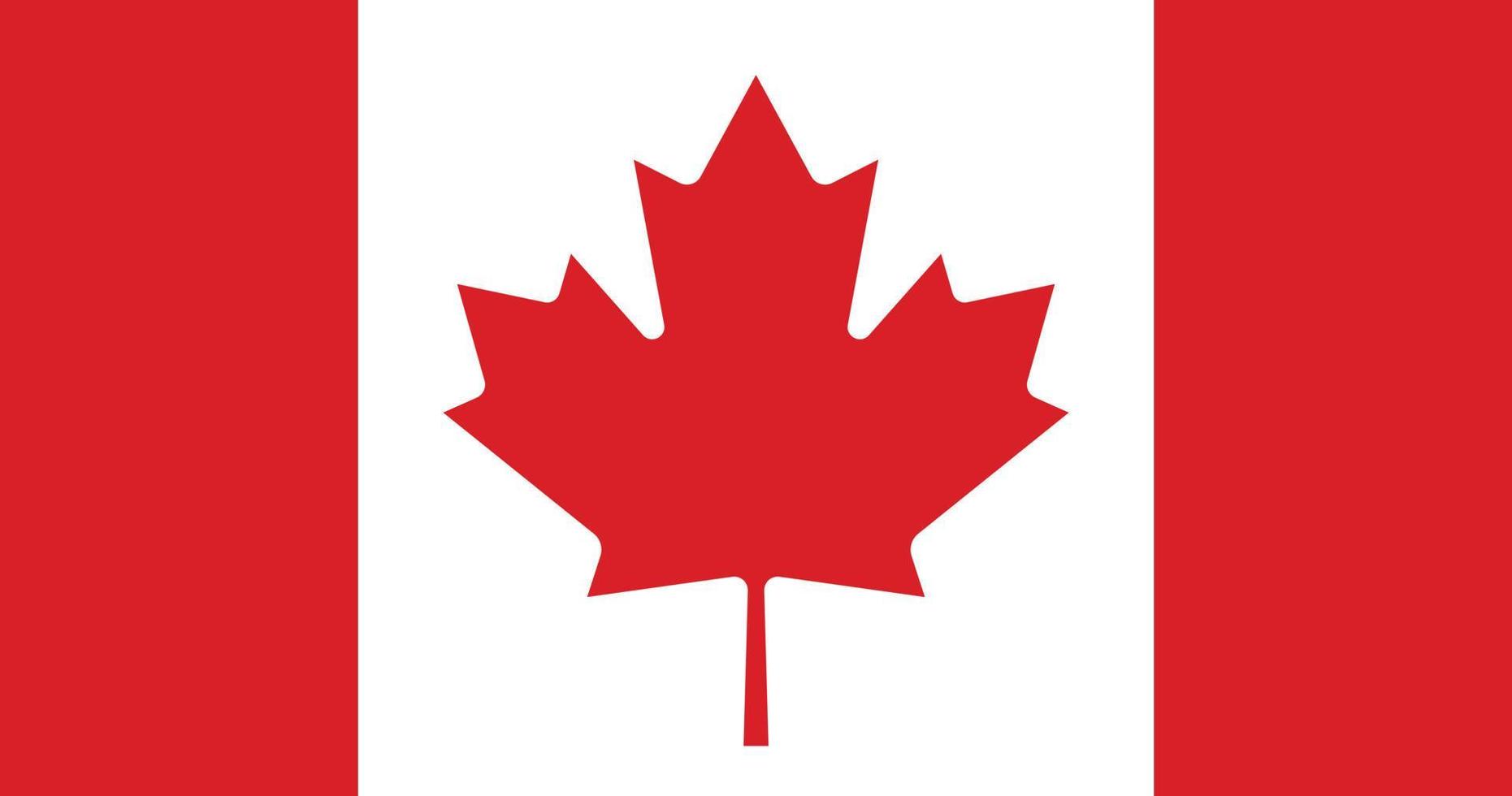 drapeau du canada avec illustration originale de vecteur de couleur rvb