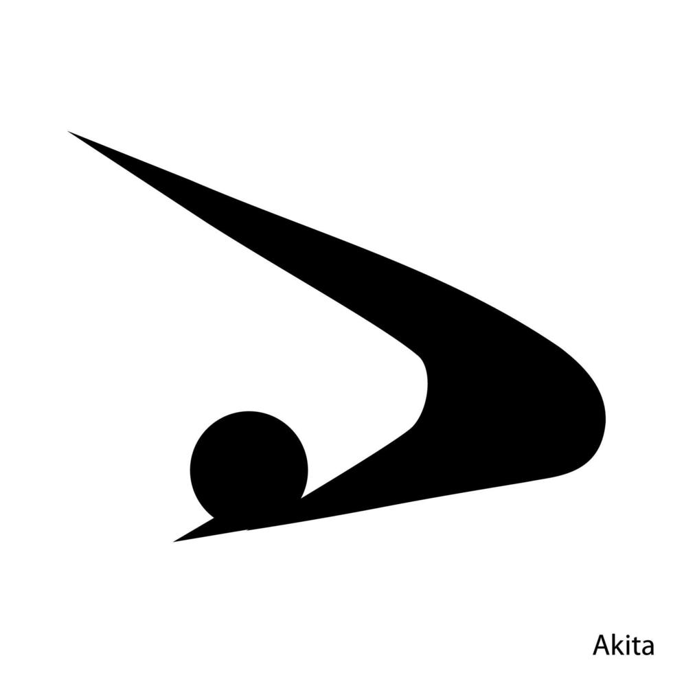 armoiries d'akita est une préfecture du japon. emblème de vecteur