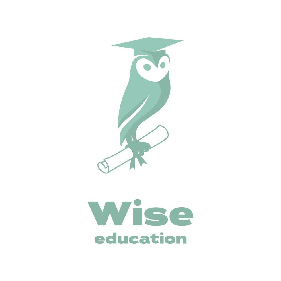 logo de l'éducation sage vecteur