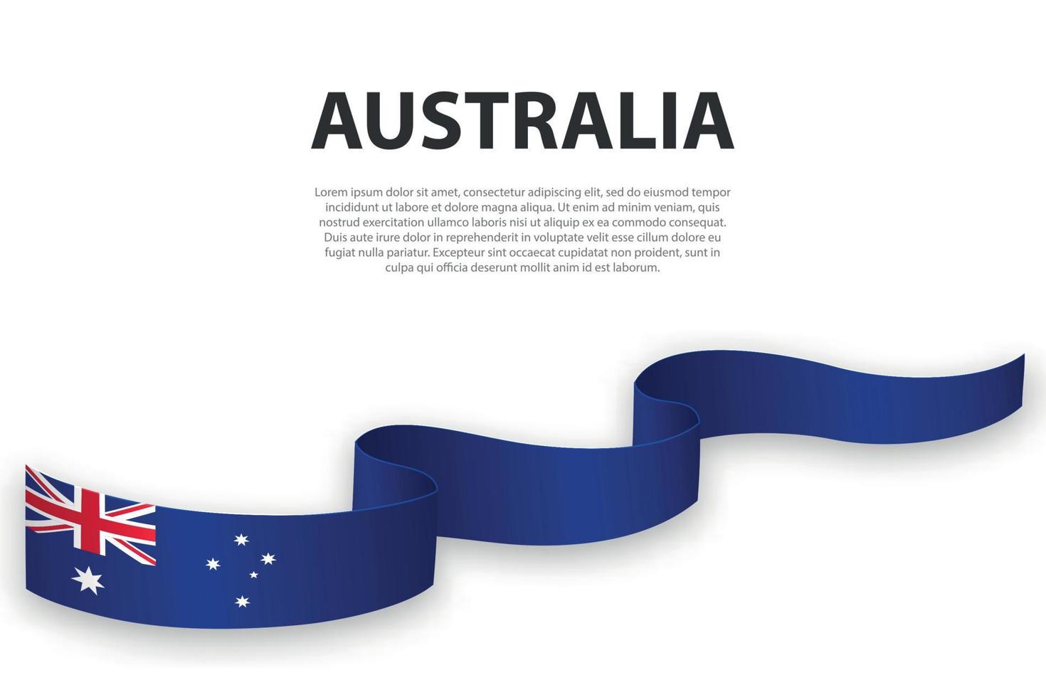 agitant un ruban ou une bannière avec le drapeau de l'australie vecteur