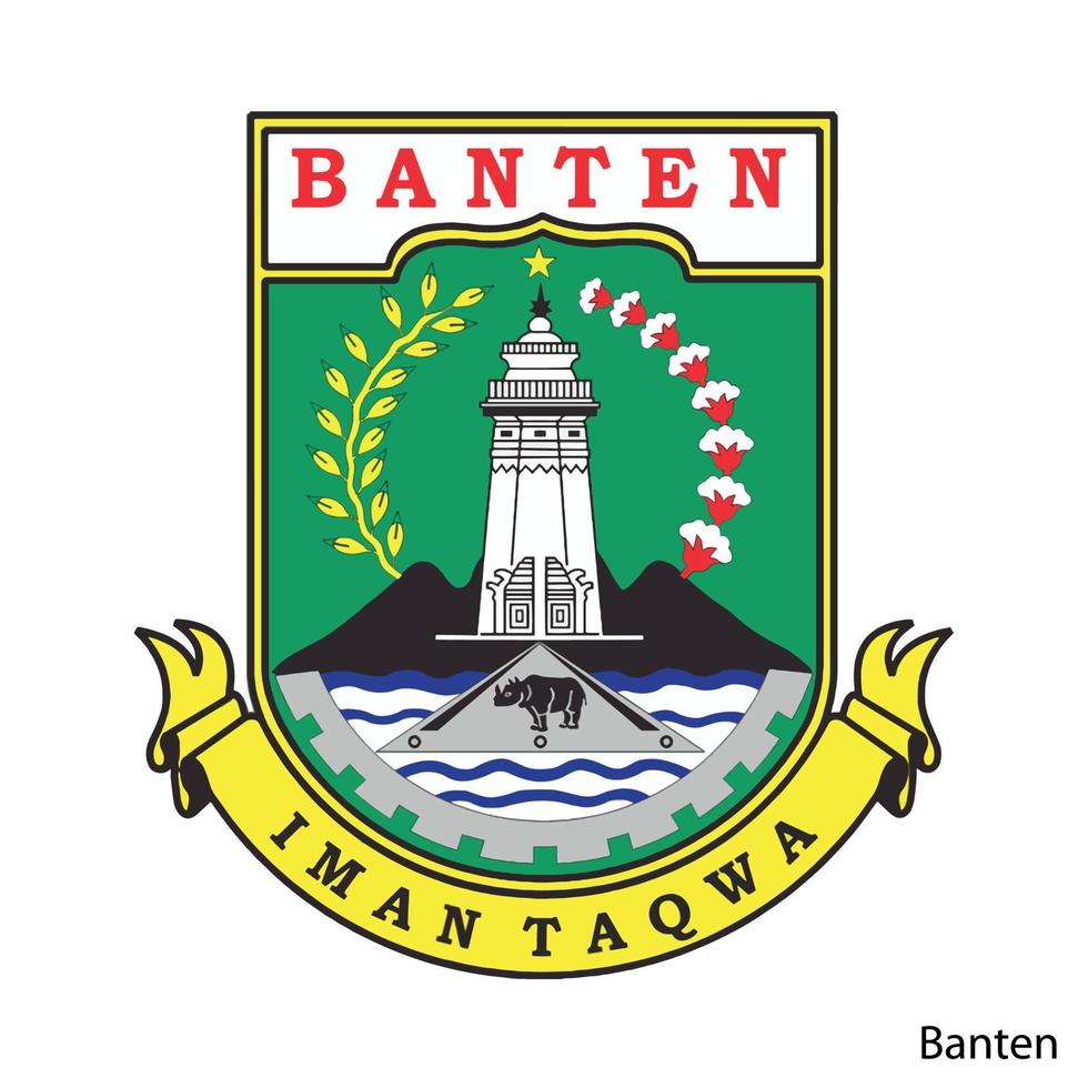 armoiries de banten est une région indonésienne. emblème de vecteur