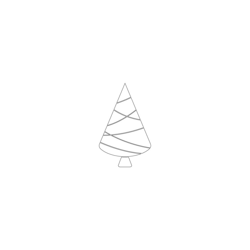 arbre de noël vecteur logo icône illustration
