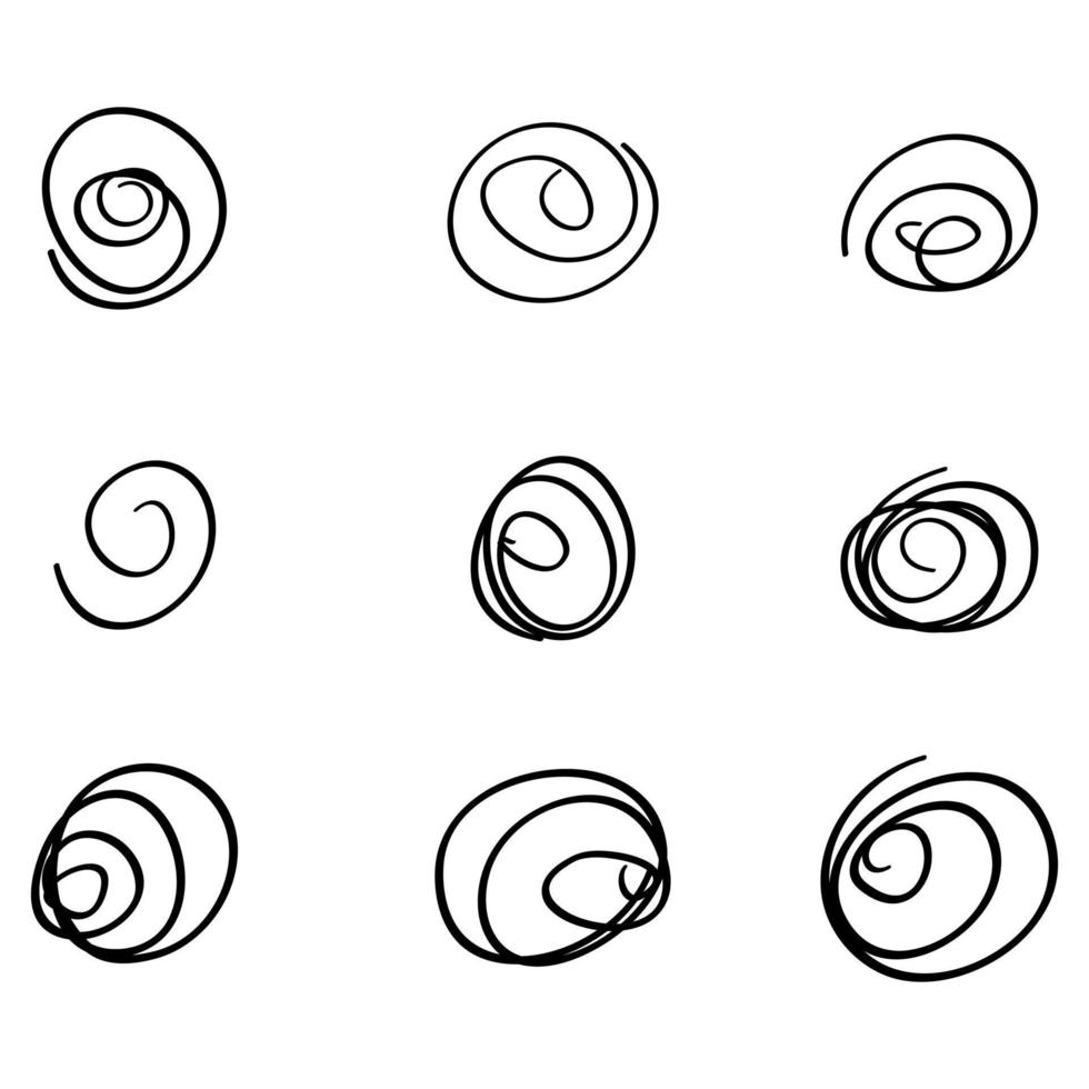 point de cercle de gribouillis dessiné à la main vecteur