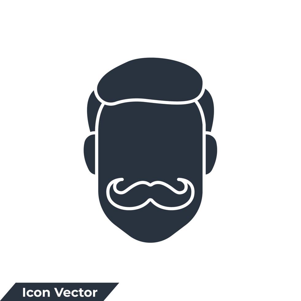 coupe de cheveux icône logo illustration vectorielle. modèle de symbole de coupe de cheveux lisse homme doux pour la collection de conception graphique et web vecteur