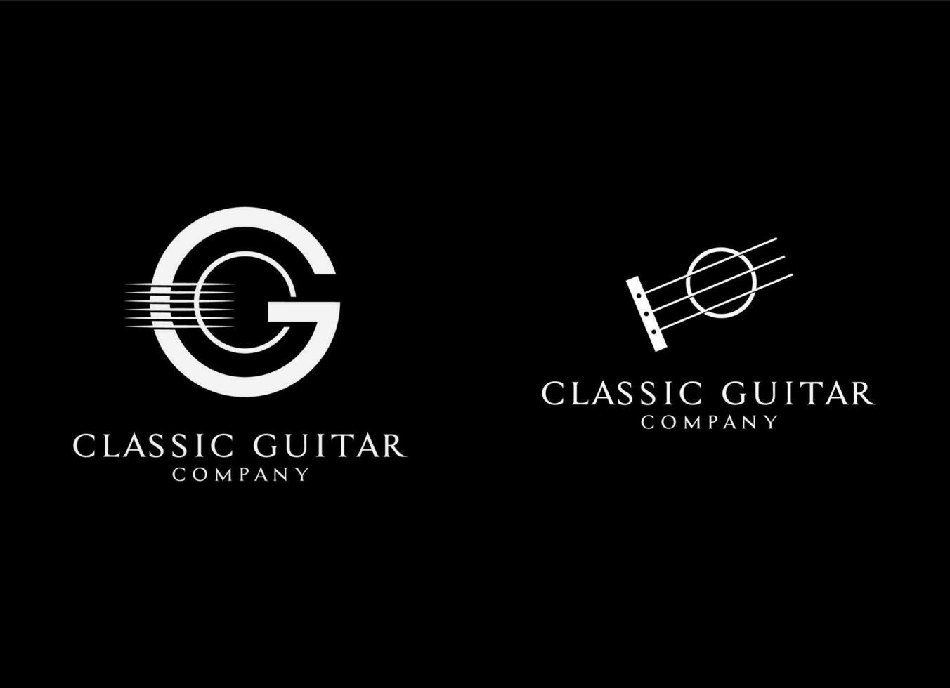 vecteur de logo de guitare acoustique